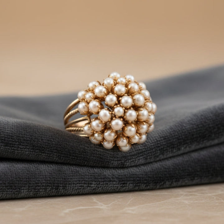 Inlaid Pearls Ring