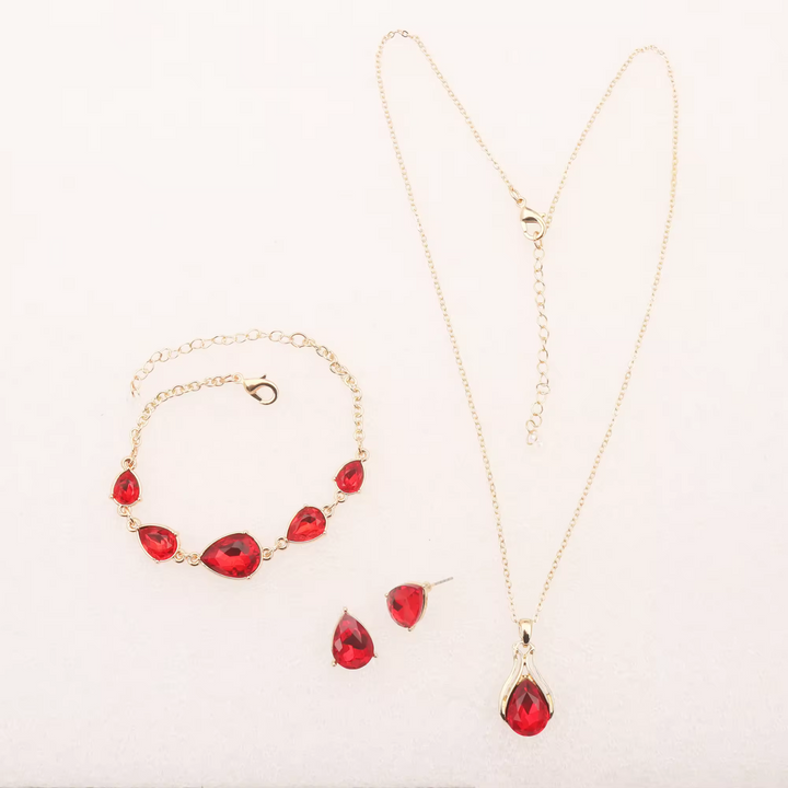 Inlaid Rhinestone Jewelry Set
