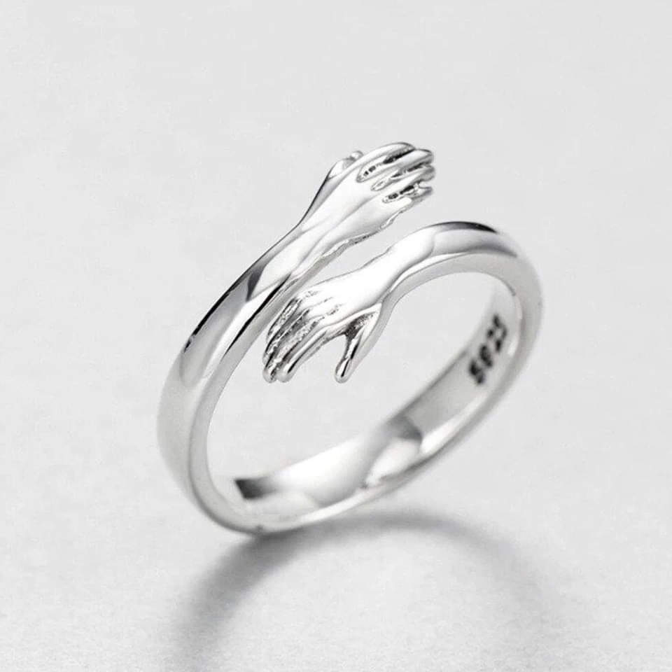 Adjustable Silver Cuddle Ring