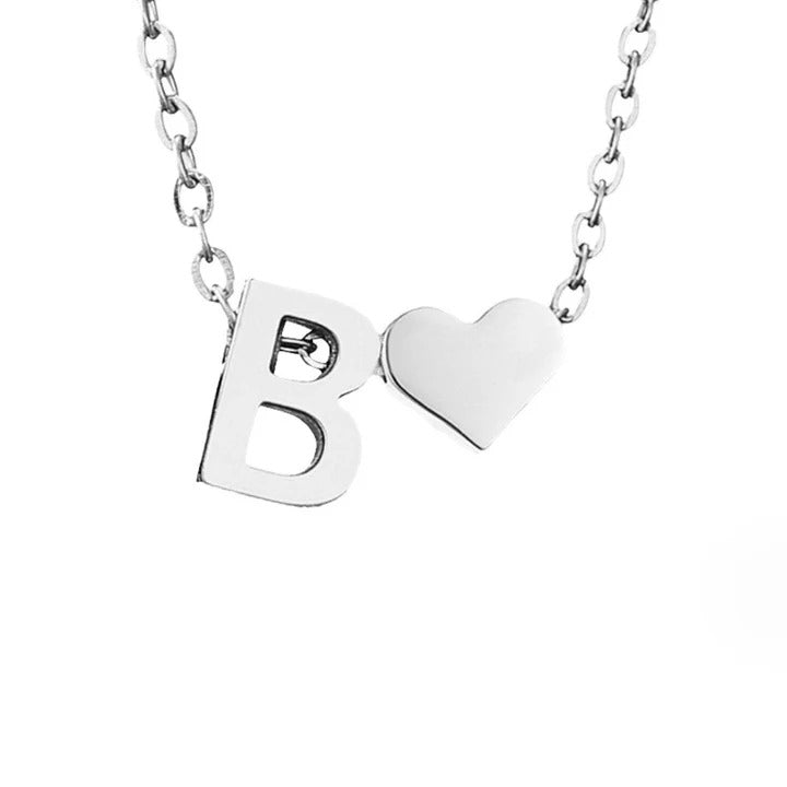 Forever Love & Letter Silver Necklace