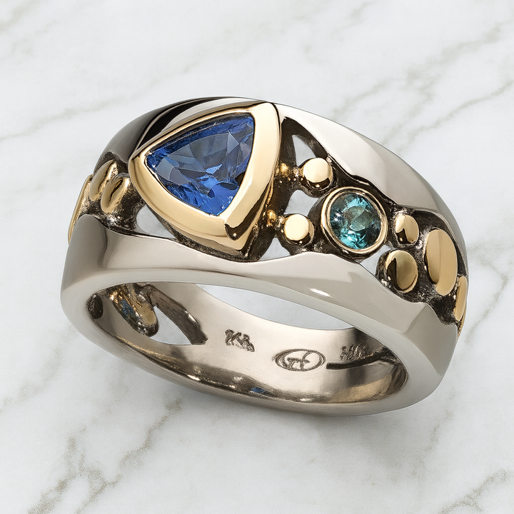 Vintage Blue Crystal Ring