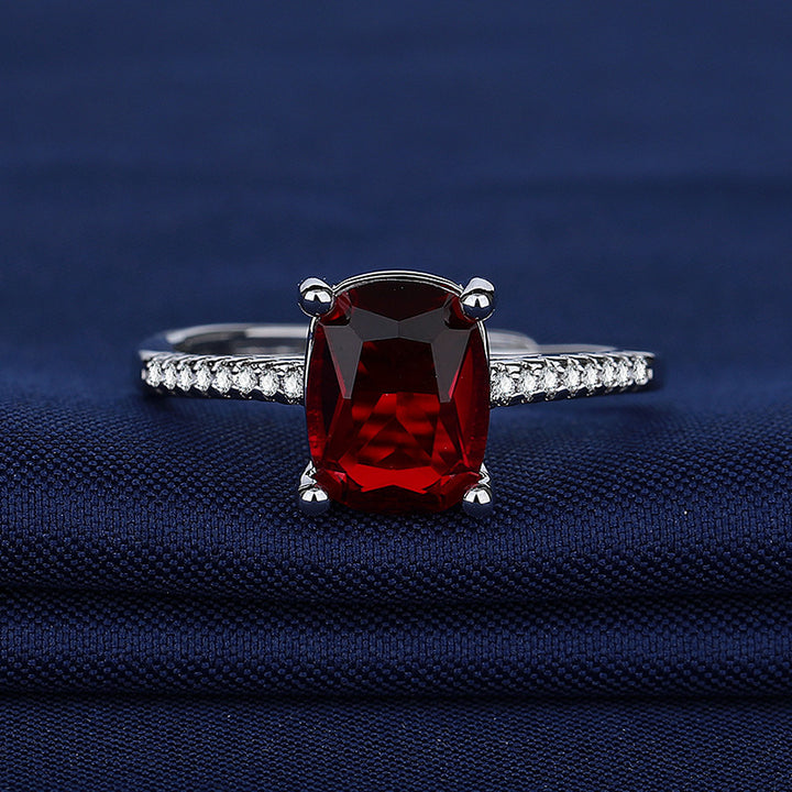 Cushion-Cut Moissanite Ring